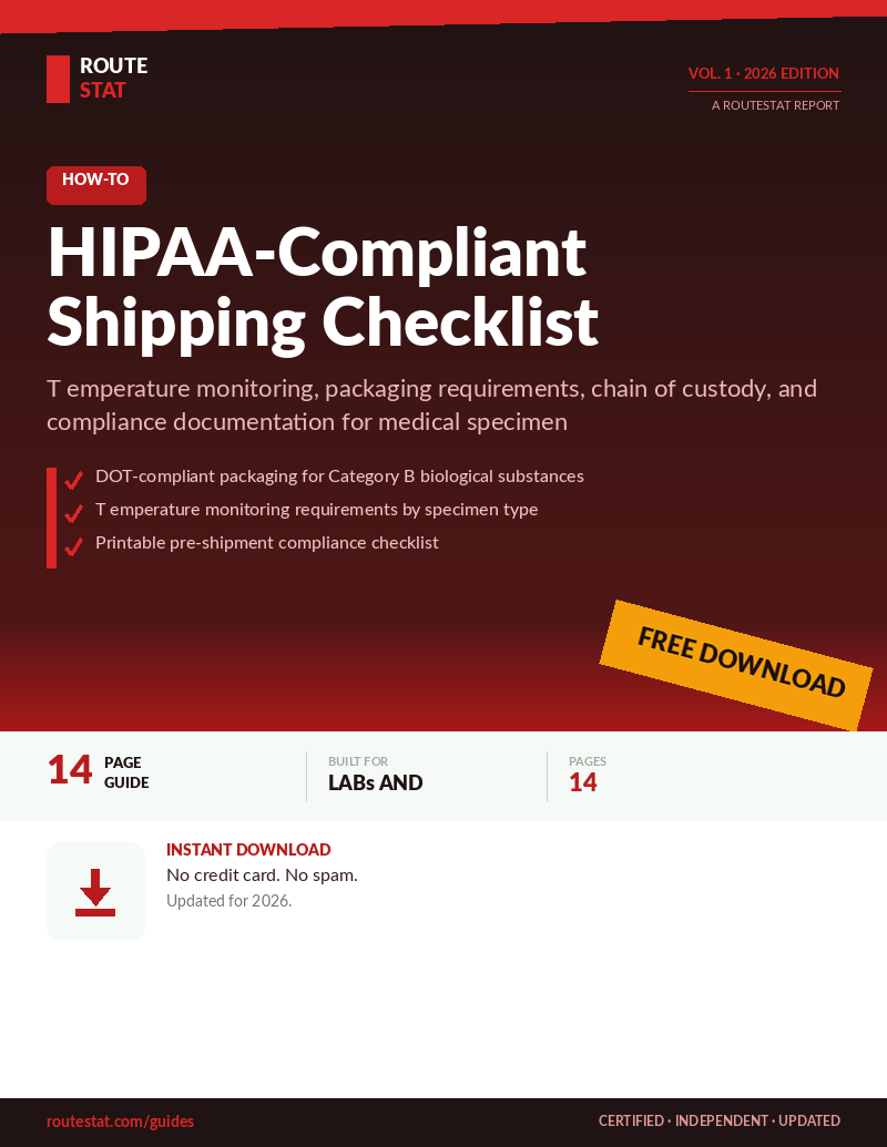 HIPAA-Compliant Shipping Checklist — free guide cover