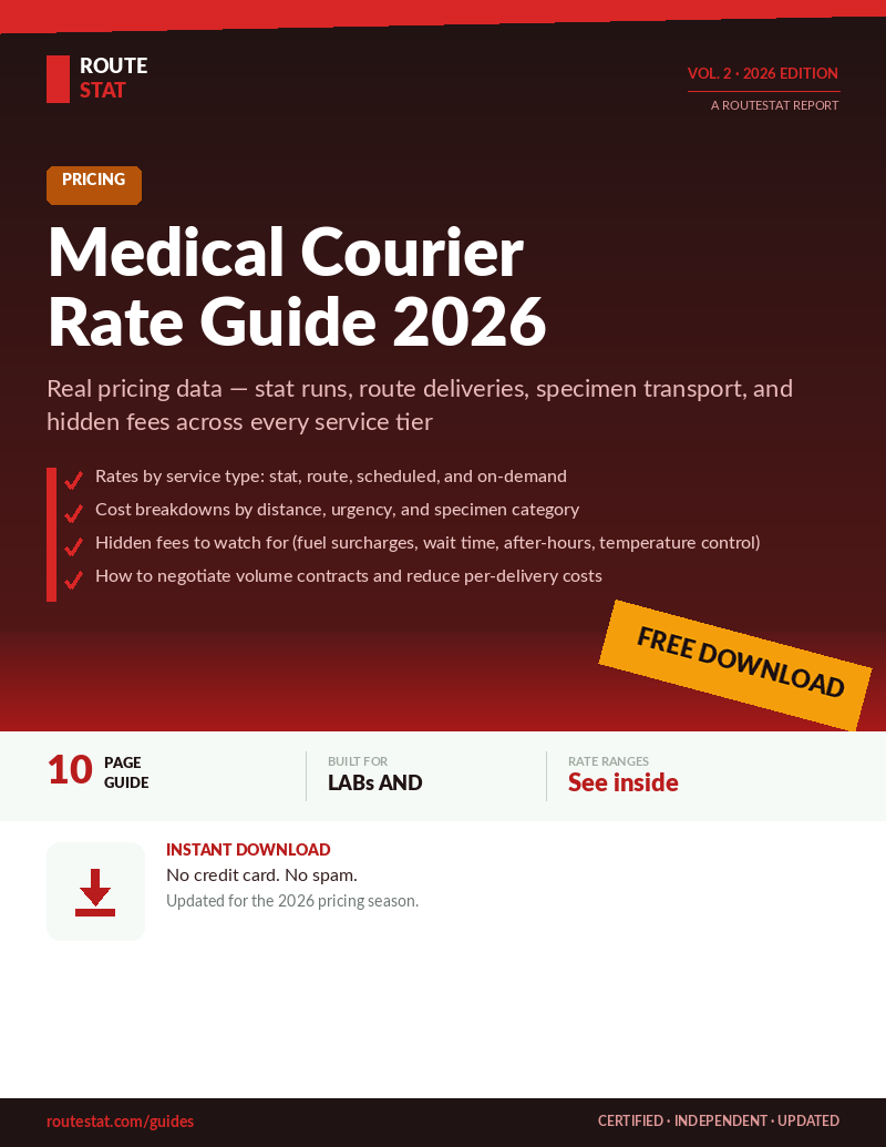 Medical Courier Rate Guide 2026 — free guide cover