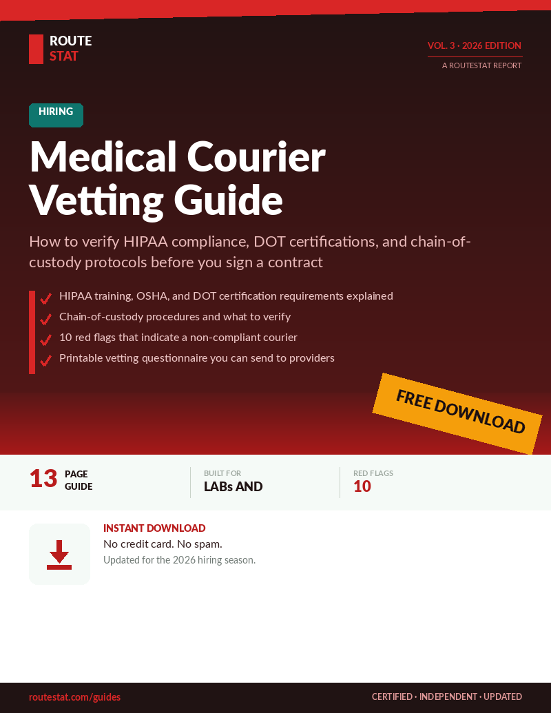 Medical Courier Vetting Guide — free guide cover